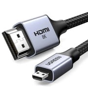 UGREEN Micro HDMI to HDMI Cable 1M 8K 60Hz 4K 120Hz Ultra HD Dynamic HDR eARC Dolby Vision Camera Raspberry Pi (15516) Ugreen