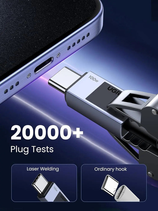 UGREEN USB C to USB C Charger Cable 1M 100W Fast Charge Phone Laptop MacBook Pro Air iPad iPhone 16 Pro Galaxy S24 (45063)