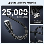 UGREEN HDMI 2.1 Cable 3M 8K@60Hz 48Gbps Ultra High Speed Braided PS5 Xbox Series X 4K120Hz UHD TV (80404) Ugreen