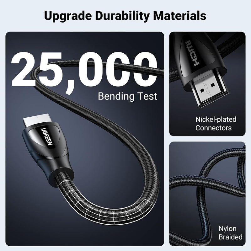 UGREEN HD140 HDMI 2.1 cable, 8K60 4K120, upgraded durability, 25,000 bends