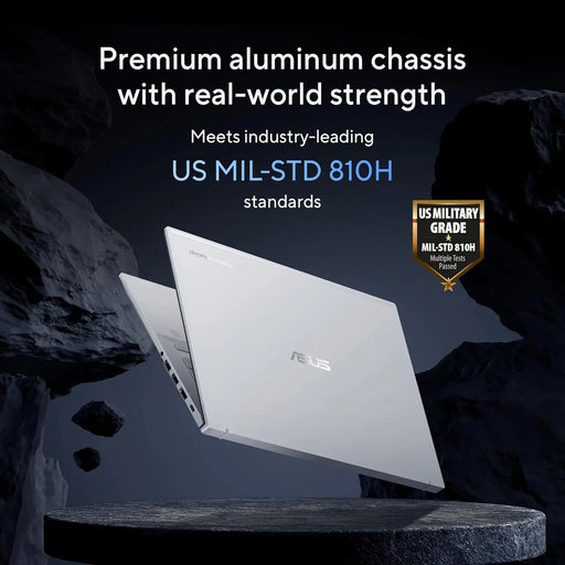 ASUS ExpertBook CX54 Chromebook Plus Enterprise (CX5403)-Intel® Core™ Ultra 7 Processor 155U Intel® AI Boost NPU / 8MP Cam / 16 GB LPDDR5X on Bd. / 512GB PCIEx4 / Backlit Chiclet KB / Fog Silver Asus