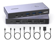 UGREEN CM692 25961 HDMI 2.1 KVM switch for two PCs, 8K60, with cables