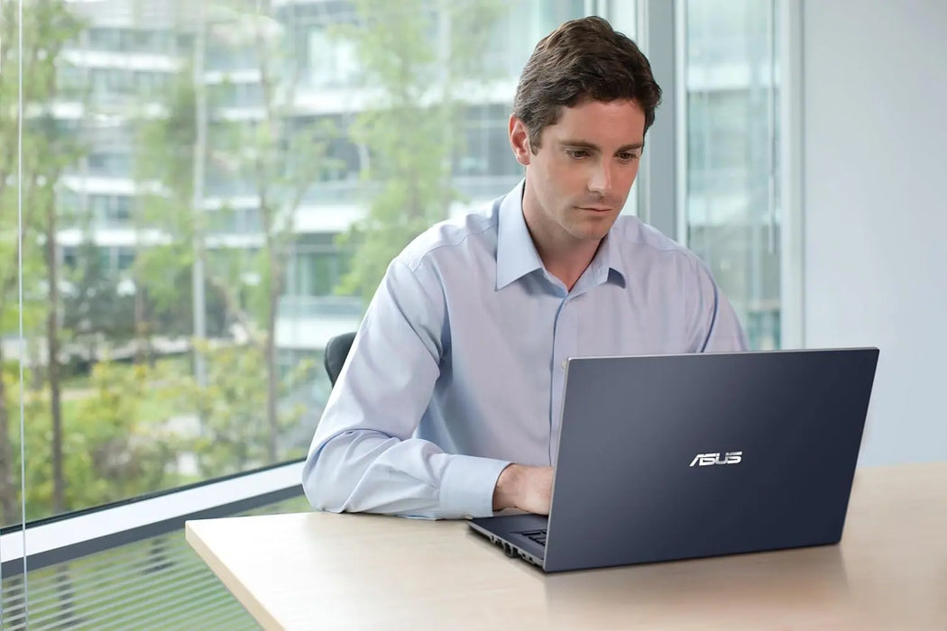 ASUS ExpertBook B1 (B1402)-14.0-inch  / FHD / i7-1355U / Supports Iris Xe with Dual channel RAM / HD Cam / 16GB DDR4 on Bd. / 512GB PCIEx4 / WIN 11 Pro / OEM Chipset  / Backlit Chiclet KB /  Numpad / Star Black TeckPot