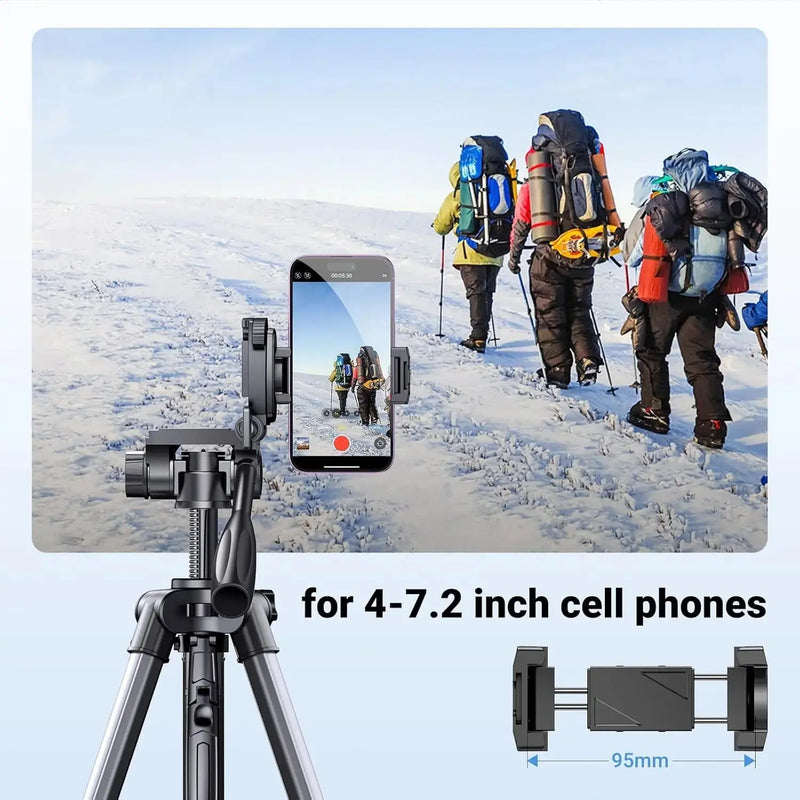 UGREEN Camera Tripod Adjustable 53.5-175cm Aluminum Travel Tripod 3-Way Pan Head Phone Holder DSLR iPhone Android 15187 Ugreen