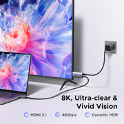 UGREEN USB-C to HDMI 8K Cable with 140W Charging, 2m - image 2