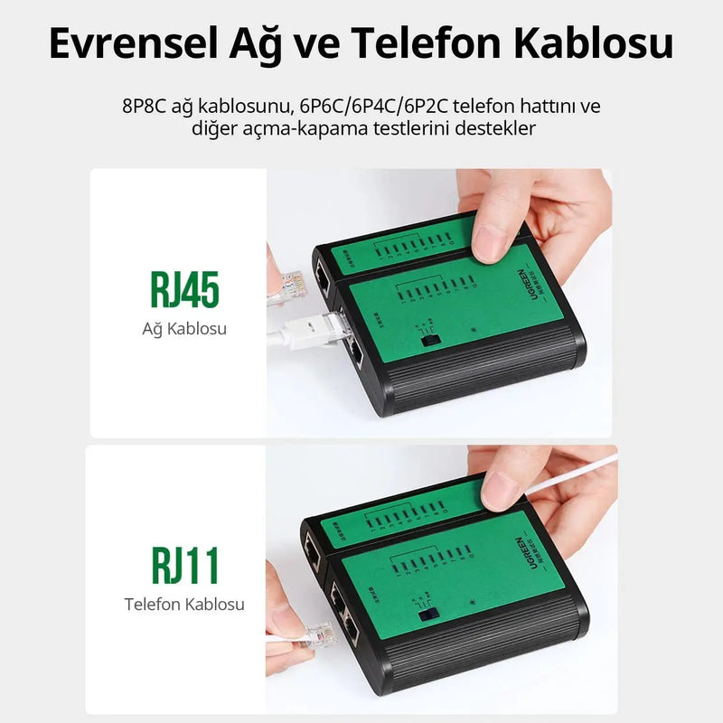 UGREEN Network Cable Tester LAN RJ45 RJ11 BNC Coaxial Ethernet Phone Cable Tester Remote Unit LED Indicators 10950 Ugreen