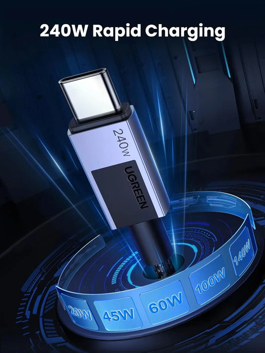 UGREEN USB C Cable 1M 240W Fast Charging Power Delivery 480Mbps iPhone 16 Pro MacBook iPad Dell XPS Galaxy S24 Switch (45067) Ugreen