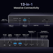 UGREEN Revodok Max 313 Thunderbolt 4 Dock 13-in-1 40Gbps Triple 4K 60Hz 8K HDMI 2.1 DP 1.4 Ethernet 60W PD MacBook (25085) Ugreen
