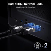 UGREEN NASync DXP8800 Plus 8-Bay Desktop NAS, Intel i5 1235u 10-Core CPU, 8GB DDR5 RAM, 128G SSD, 2 * 10GbE, 2 * M.2 NVMe Slots, 8K HDMI, 2 * TBT4, Network Attached Storage, Diskless(35126) Ugreen