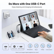 UGREEN Magnetic USB C to 3.5mm Audio Adapter Charger 2-in-1 Hi-Res 32bit/384kHz PD 60W iPhone 16 Pro Galaxy S24 (25837) Ugreen