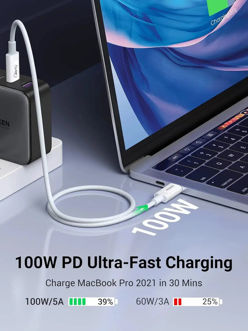 UGREEN USB 4.0 Cable 0.8M 100W USB C to USB C 40Gbps Data Transfer 8K Video PD Fast Charging MacBook iPad Dell XPS (40113) Ugreen