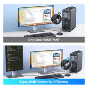UGREEN 55935 DisplayPort to HDMI 4K adapter, 2-pack, used with a PC and monitor