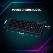 HP K300 Backlit Membrane Wired Gaming Keyboard 4 LED Indicators-Black(Open Box) HP