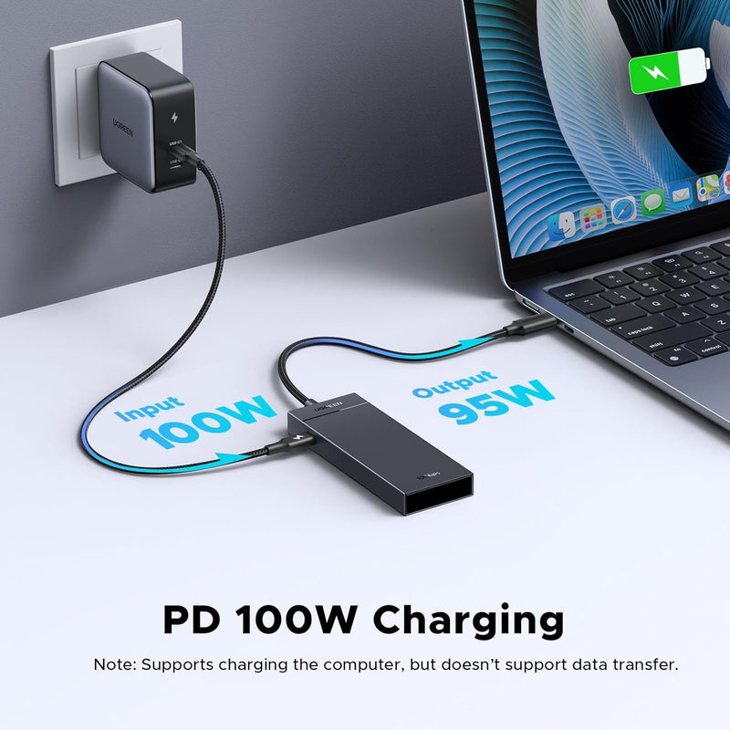 UGREEN 55334 hub with four USB-C data ports and a USB-C PD input