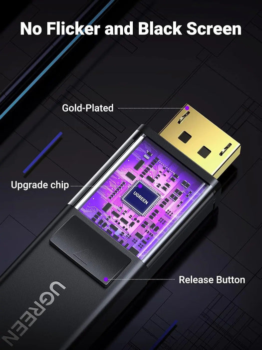 UGREEN 3M DisplayPort to HDMI Cable Male to Male 4K UHD Uni-Directional 1080P Video HDTV Monitor Projector PC Display 10203 Ugreen