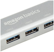 Amazon Basics 4 Port Superspeed USB 3.0 Hub-Grey(Open Box) Amazon Basics
