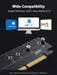 UGREEN NVMe PCIe Adapter Gen4 x16 to M.2 Expansion Card NVMe SSD 2230 2242 2260 2280 64Gbps Desktop PC 30715 Ugreen