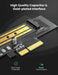 UGREEN M.2 NVMe to PCIe 3.0 x4 Adapter Card M-Key SSD 2280 2260 2242 2230 Desktop PCI Express Converter Card 70503 Ugreen