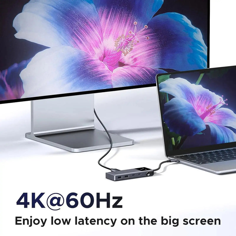 UGREEN Uno 6-in-1 USB-C Hub 10Gbps 2 USB-C 2 USB-A Data Port PD 4K 60Hz HDMI MacBook Pro Air iPad Surface XPS (35998) Ugreen