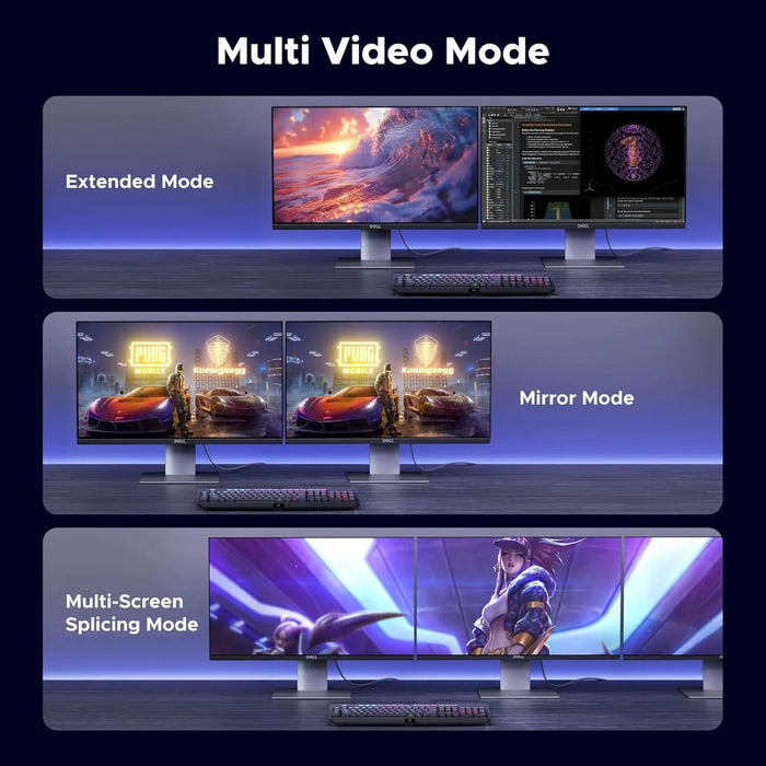 UGREEN 3M DisplayPort 1.4 Cable Nylon Braided 8K@60Hz 4K@144Hz 1080P@240Hz 32.4Gbps HDR Gaming Monitor Laptop PC TV 80393