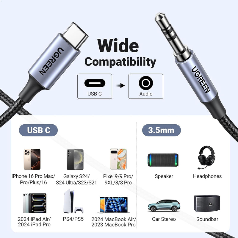 UGREEN USB-C to 3.5mm Aux Cable with DAC, 1m - image 8