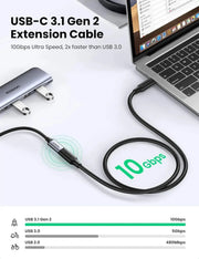 UGREEN USB Type C 3.2 Extension Cable 1M Male to Female Fast Charging 10Gbps Thunderbolt 3 MacBook iPad Dell XPS (10387) Ugreen
