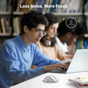 UGREEN Ergonomic 5 Button Silent 2.4G Wireless Bluetooth 5.0 Optical Mouse USB Receiver 4000 DPI MacBook PC White (15805) Ugreen