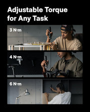 HOTO PixelDrive Cordless Screwdriver Set – Smart Display, 6 Torque Settings, 30 Bits (QWLSD014/HTE0033GL)