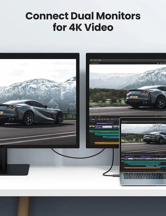 UGREEN Thunderbolt 4 USB-C to USB-C Cable 0.8M 2.6ft 100W Fast Charging 8K Video Type-C Data Transfer Cable Black (30389) Ugreen