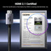 UGREEN HDMI 2.1 Cable 5M 8K 60Hz 4K 240Hz 165Hz 144Hz 120Hz 48Gbps High Speed UHD eARC HDR HDCP Dolby Vision VRR (35376) Ugreen