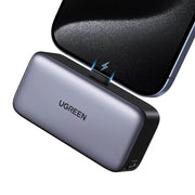 UGREEN PB503 35338 5000mAh 22.5W mini power bank with built-in USB-C close-up