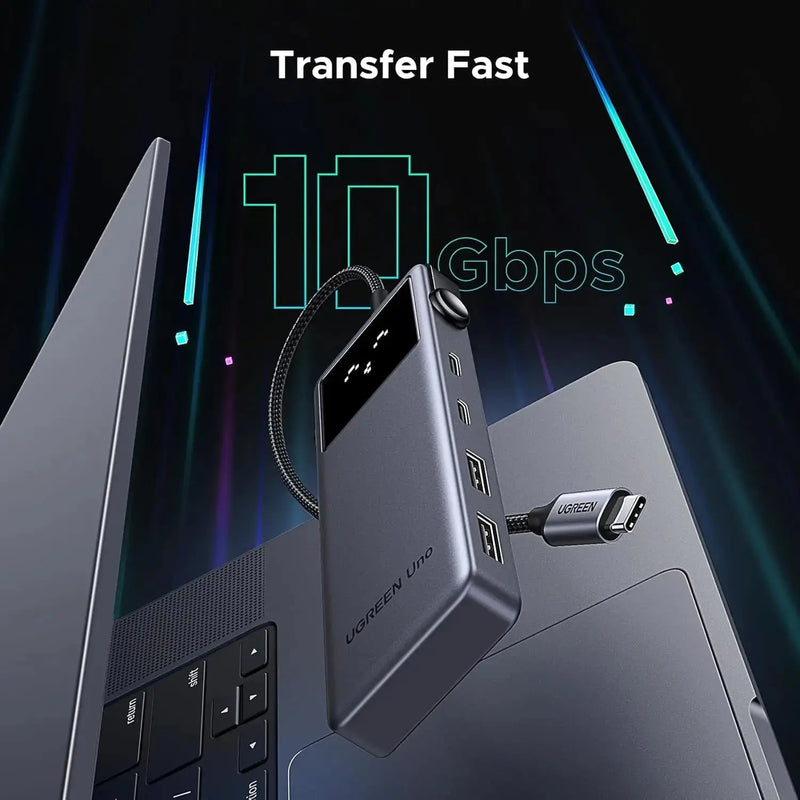 UGREEN Uno 6-in-1 USB-C Hub 10Gbps 2 USB-C 2 USB-A Data Port PD 4K 60Hz HDMI MacBook Pro Air iPad Surface XPS (35998) Ugreen