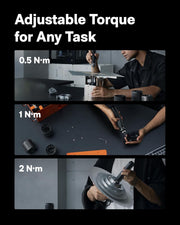HOTO PixelDrive Cordless Screwdriver Set – Smart Display, 6 Torque Settings, 30 Bits (QWLSD014/HTE0033GL)