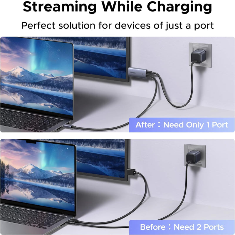 UGREEN USB-C to HDMI 8K Cable with 140W Charging, 2m - image 8