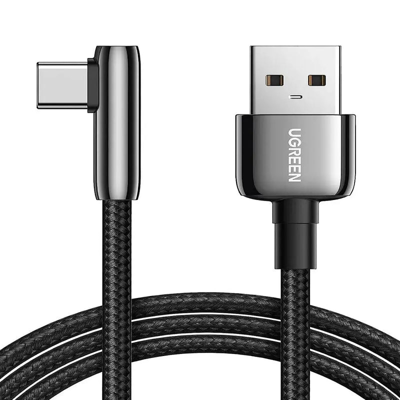 UGREEN USB A 2.0 to USB C Cable 1M Right Angle 90 Degree Braided Zinc Alloy Samsung Galaxy S10 S9 Note 9 Switch (70413) Ugreen
