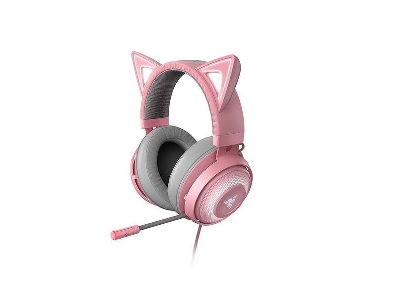 Razer RGB Kitty Ears Chroma USB Gaming Wired Over Ear Headset With Mic-(Open Box) Razer