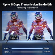 UGREEN 1M USB C to HDMI 2.1 Cable 8K@60Hz 4K@240/144/120Hz Type C Thunderbolt 4 HDMI HDR Lead Compatible with MacBook iMac Mac Mini iPad Pro iPhone 17 16 Galaxy Tab 10 S25 Surface XPS Pixel 10(35596) TeckPot