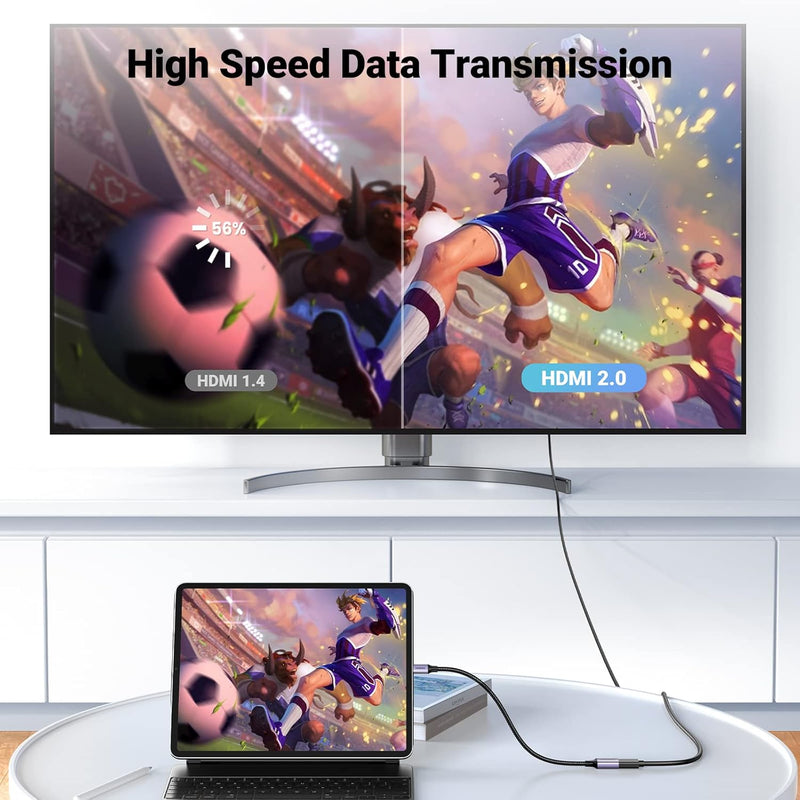 UGREEN 10553 25cm micro HDMI to HDMI 2.0 adapter, 4K60, high-speed data transmission