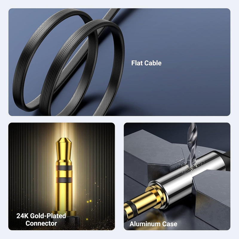 UGREEN 3.5mm Aux Audio Cable, 90° Right Angle, 0.5m - image 3