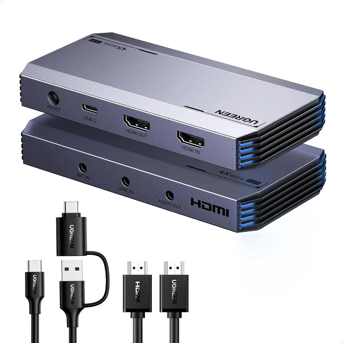 UGREEN 4K 60Hz Capture Card Ultra HD HDMI Video Capture USB 3.0 Ultra-Low Latency VRR HDR Streaming Gaming iPad PS5 (25173)