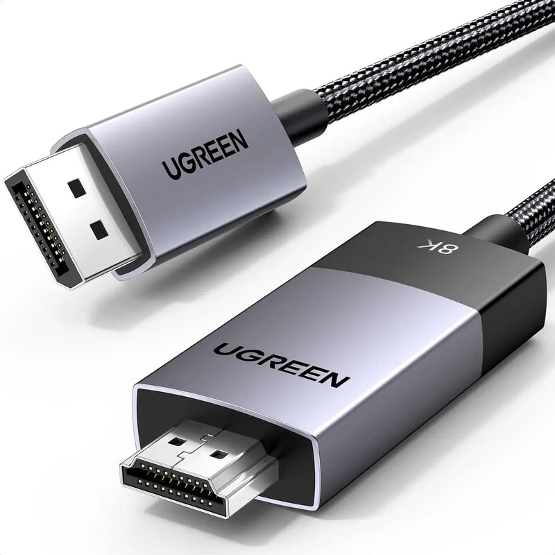 UGREEN DisplayPort to HDMI Cable 1M 3.3ft 8K 60Hz 4K 120Hz Active DP 1.4 HDMI 2.1 HDR Dolby 32.4Gbps Monitor Dell (80395) Ugreen