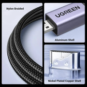 UGREEN Micro HDMI to HDMI Cable 1M 8K 60Hz 4K 120Hz Ultra HD Dynamic HDR eARC Dolby Vision Camera Raspberry Pi (15516) Ugreen