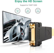 UGREEN HDMI to DVI Adapter HDMI Male to DVI-I 24+5 Female Bi-Directional Video Converter Laptop PC Monitor Graphics (20123) Ugreen