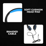 Cosmic Byte Stardust Wired On Ear Gaming Headphones With Mic -Blue/Black(Open Box) Cosmic Byte