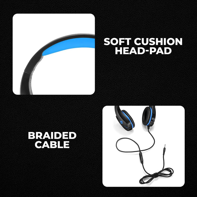 Cosmic Byte Stardust Wired On Ear Gaming Headphones With Mic -Blue/Black(Open Box) Cosmic Byte