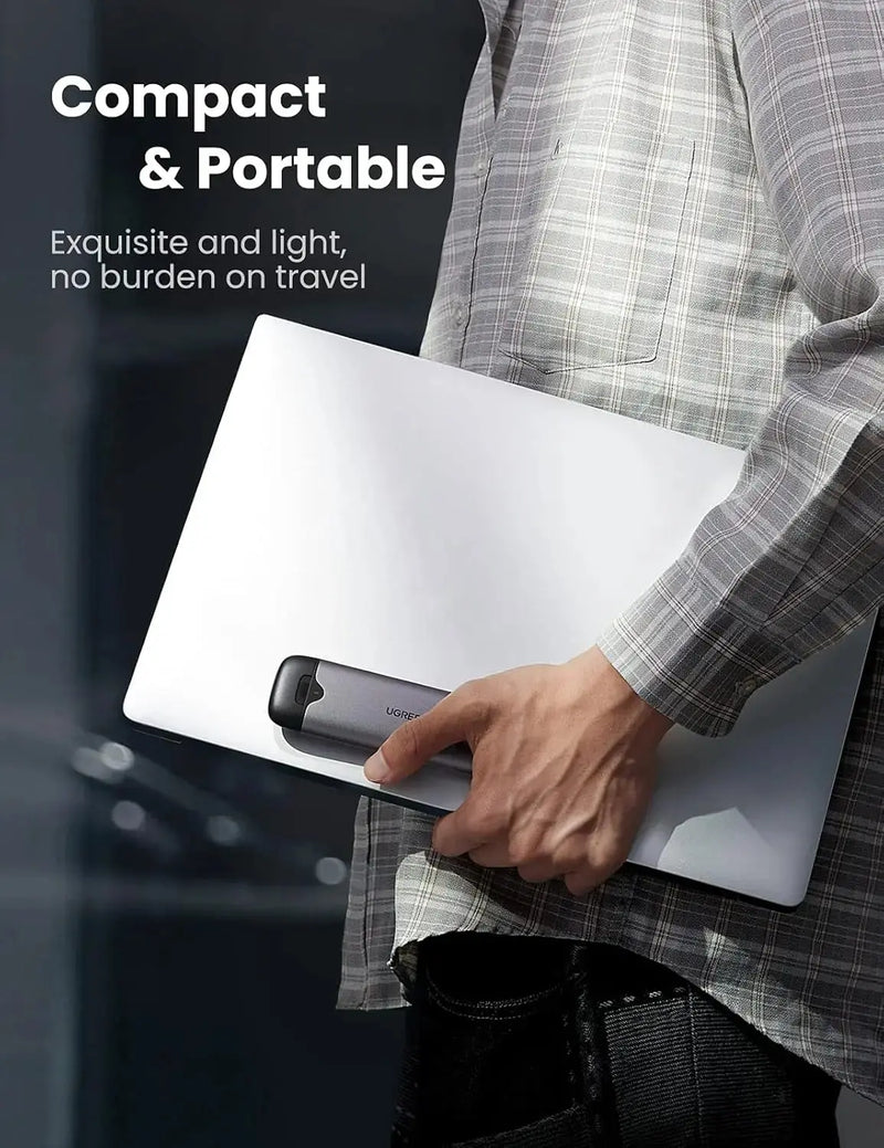 UGREEN M.2 NVMe SSD Enclosure 2-in-1 USB-C USB-A 10Gbps USB 3.1 Gen 2 Tool-Free M B&M Key 2242 2280 External Case (70532) Ugreen