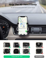 UGREEN LP228 80539 gravity air vent car phone holder grips the air vent firmly