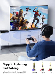 UGREEN 2-in-1 USB External Sound Card Audio Adapter USB to 3.5mm Headphone Mic Jack Converter PC Laptop PS5 PS4 Mac (80864) Ugreen
