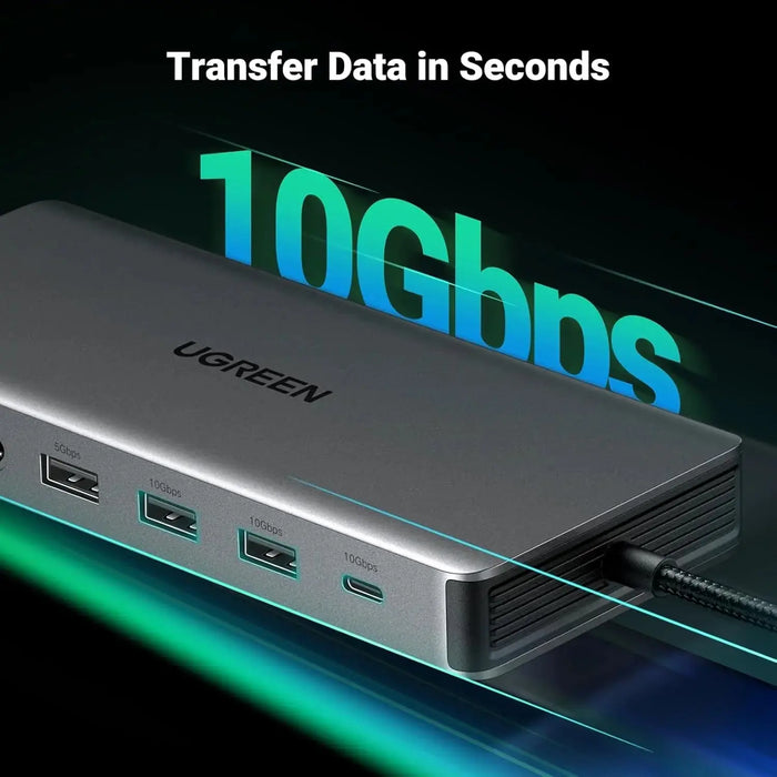 UGREEN 13-in-1 USB-C Hub Triple Display Docking Station 4K HDMI DP 100W PD 10Gbps Ethernet SD TF MacBook Windows 15978 Ugreen