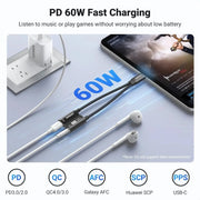 UGREEN Magnetic USB C to 3.5mm Audio Adapter Charger 2-in-1 Hi-Res 32bit/384kHz PD 60W iPhone 16 Pro Galaxy S24 (25837) Ugreen